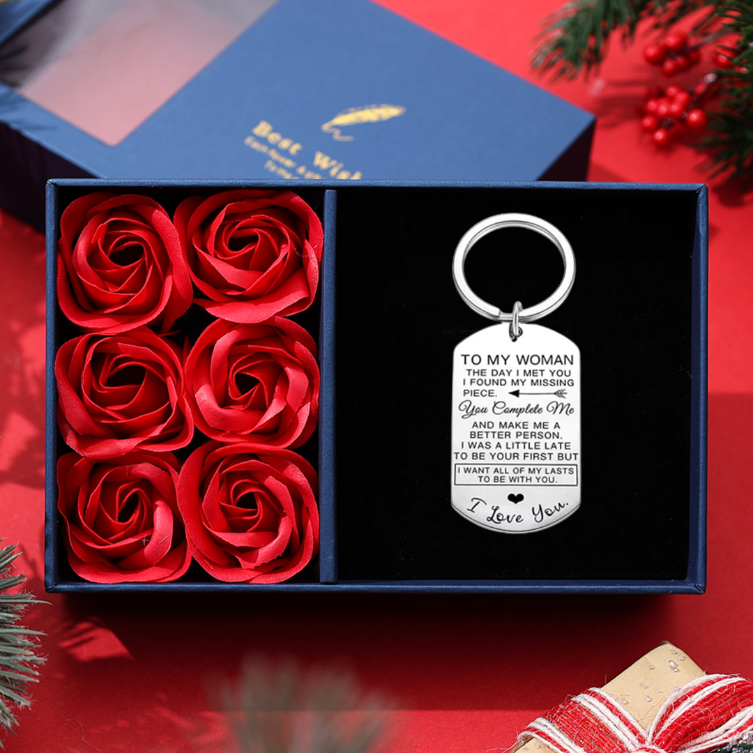 Couple Keychain Stainless Steel Keychain Valentine's Day Anniversary Gift for Couples-Jessemade AU