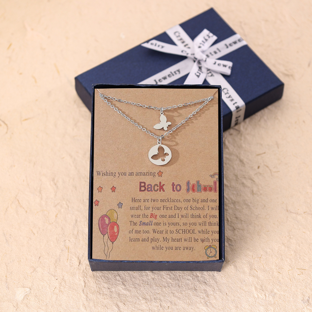 Necklaces for Women Dainty Teen Butterfly Necklaces Size Adjustable for Mother and Daughter-Jessemade AU