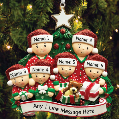 Personalised Christmas Tree Ornament Custom 4 Family Members Names Ornament-Jessemade AU