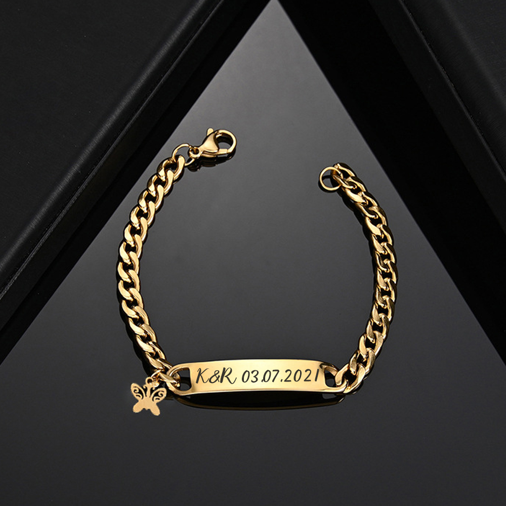 Personalised Name Bracelet Butterfly Bracelet Customised Baby Gift-Jessemade AU