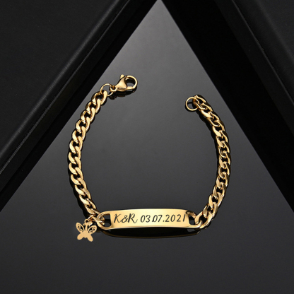 Personalised Name Bracelet Butterfly Bracelet Customised Baby Gift-Jessemade AU