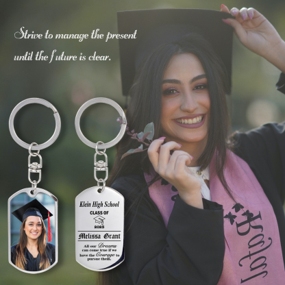 Custom Photo Keychain Class of 2024 Graduation Keyring-Jessemade AU