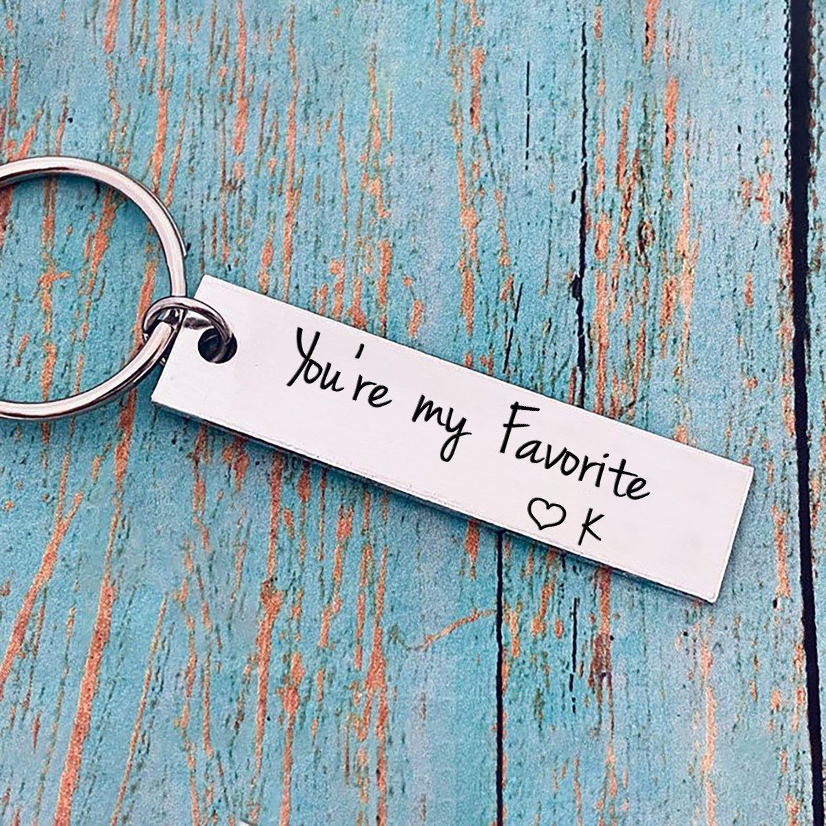Personalised Couple Keychain Custom Letter Keyring "You're My Favourite" Valentine's Day Gifts-Jessemade AU