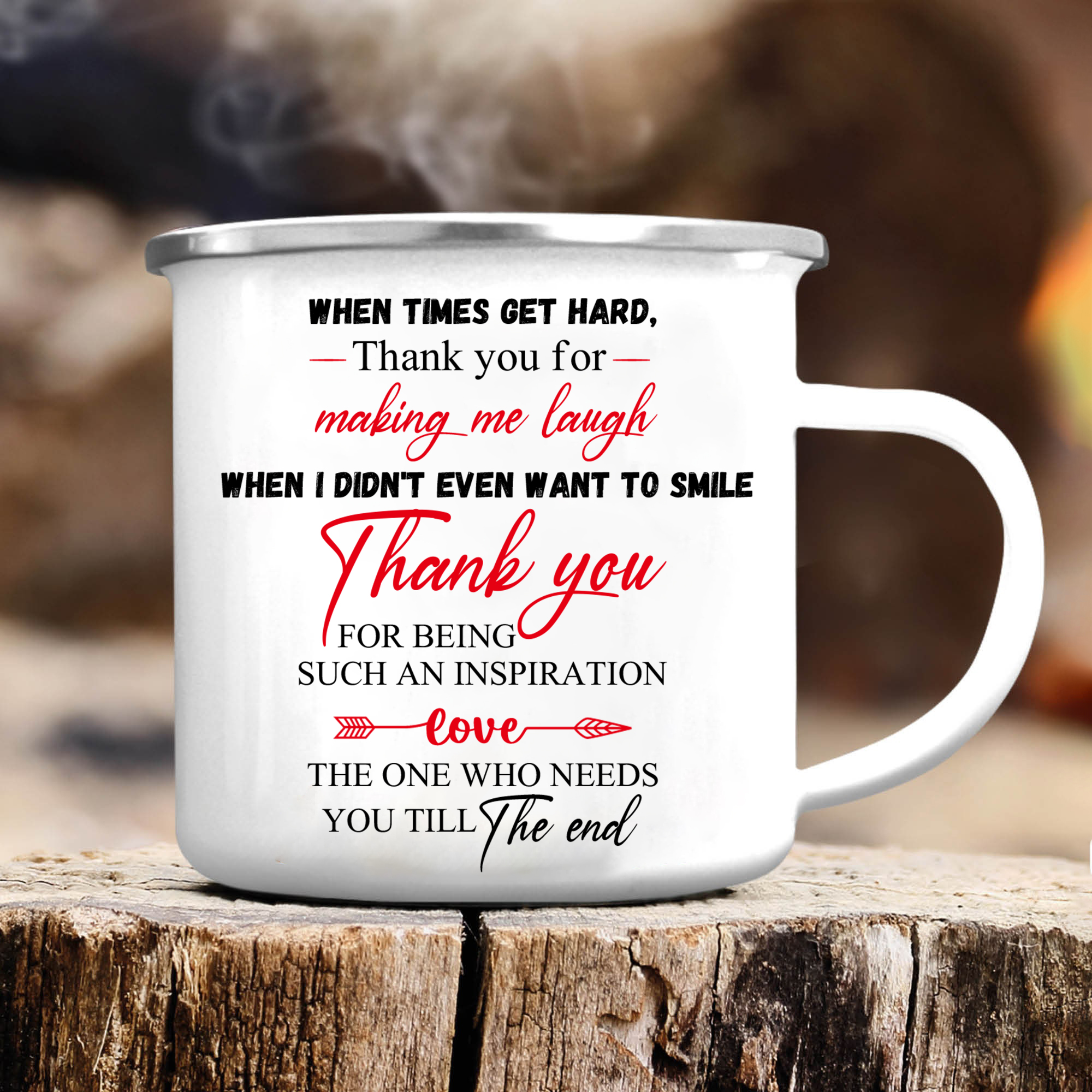 To My Bestie Mug Enamel Cup "Thank You For Standing By My Side" Gifts for Sisters/Friends-Jessemade AU