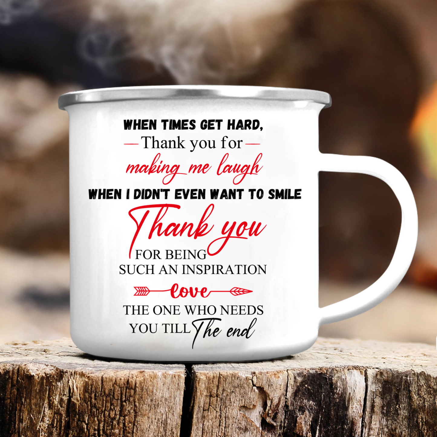 To My Bestie Mug Enamel Cup "Thank You For Standing By My Side" Gifts for Sisters/Friends-Jessemade AU