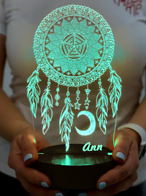 Personalised Dream Catcher Night Light Custom Name Gifts For Kids-Jessemade AU