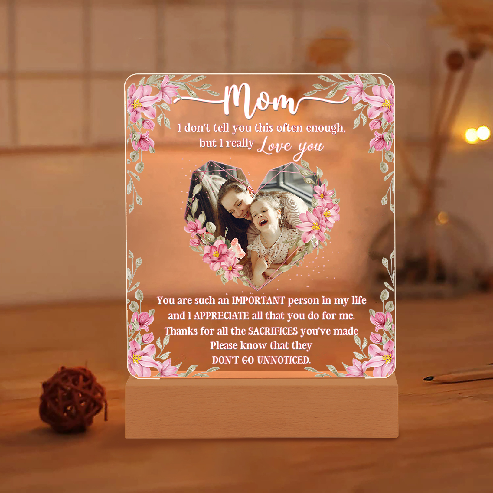 Personalised Photo Night Light Gifts for Mom - I Don't Tell You This Often Enough, But I Really Love You-Jessemade AU