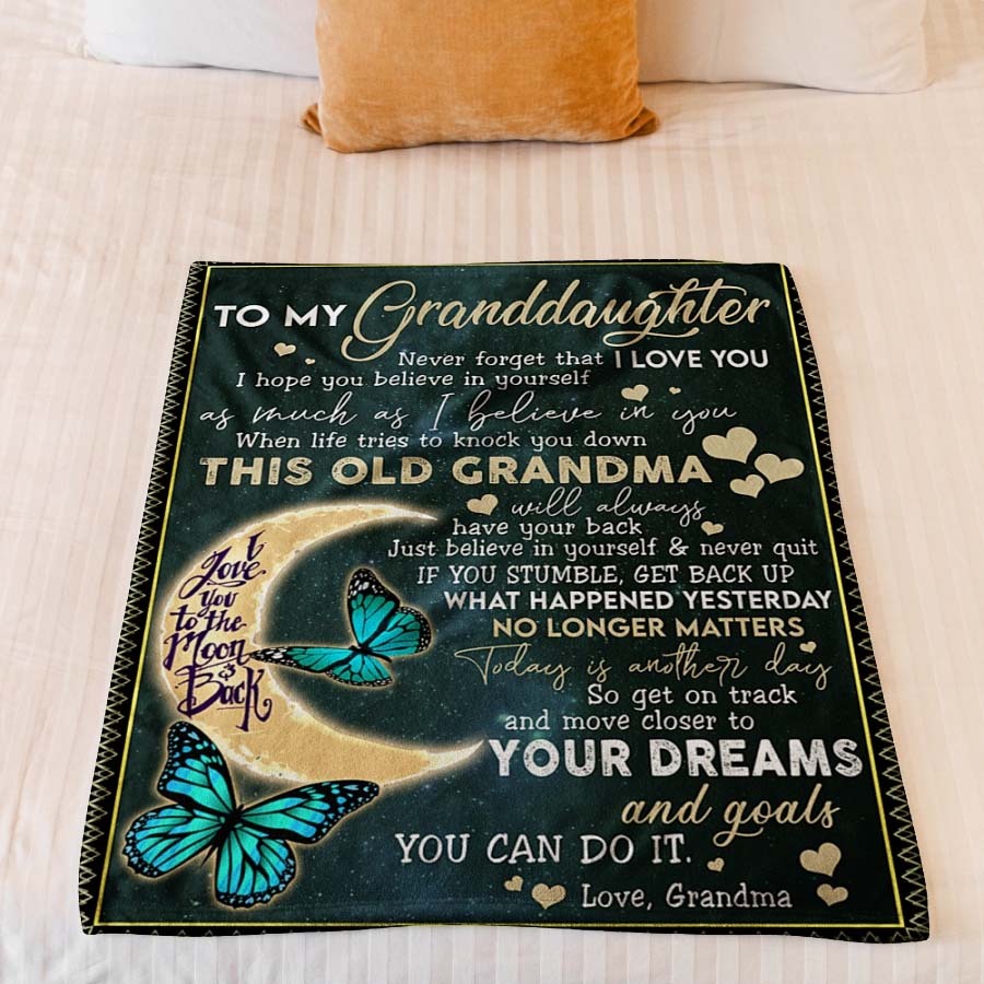 Grandma To Granddaughter, Never Forget That I Love You, Flannel Blanket-Jessemade AU