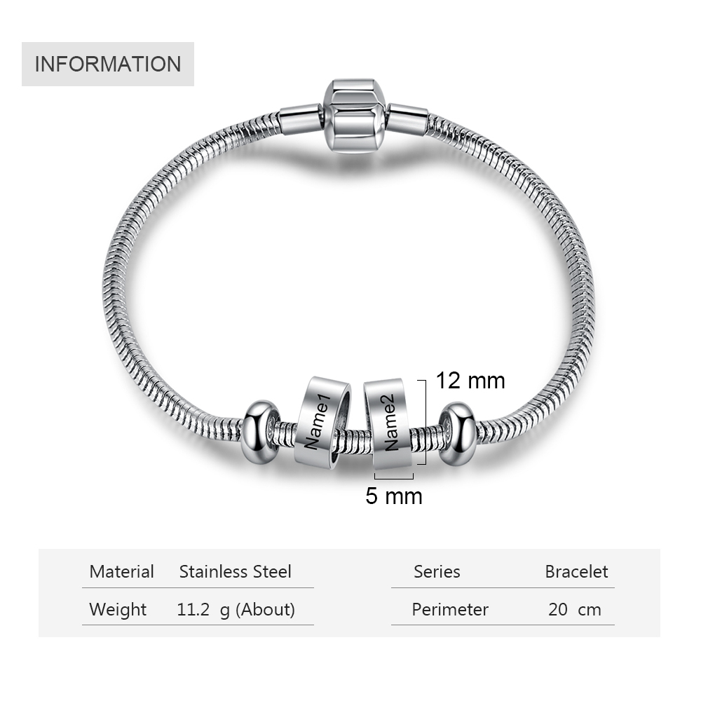 Silver colour Personalised Men's Bracelet For Dad-Jessemade AU