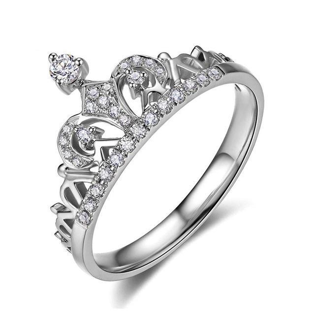 Rose Gold Crown Promise Rings Gifts For Her-Jessemade AU