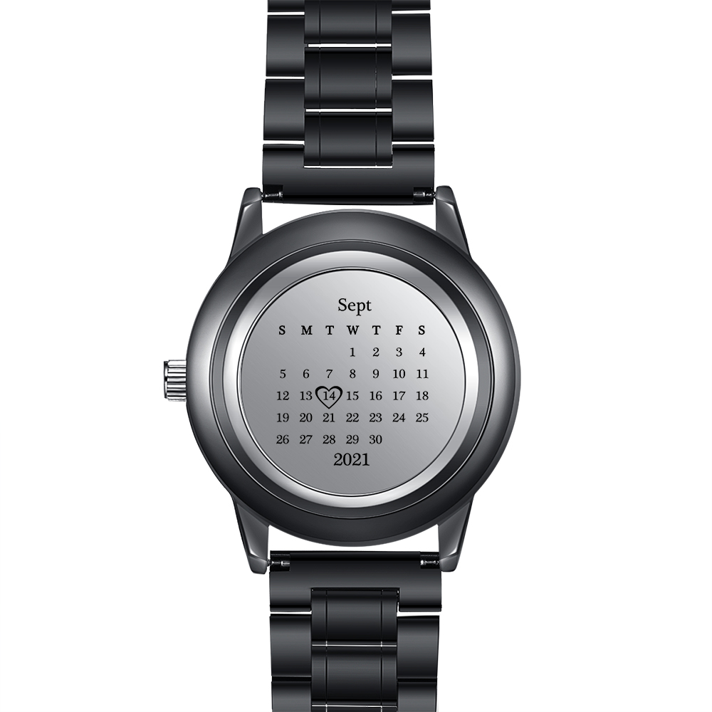 Personalised Photo Watch Custom 2 Photos Mechanical Watch Date Keepsake Gifts for Him-Jessemade AU