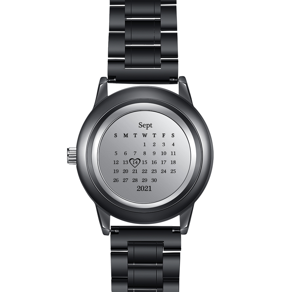 Personalised Photo Watch Custom 2 Photos Mechanical Watch Date Keepsake Gifts for Him-Jessemade AU