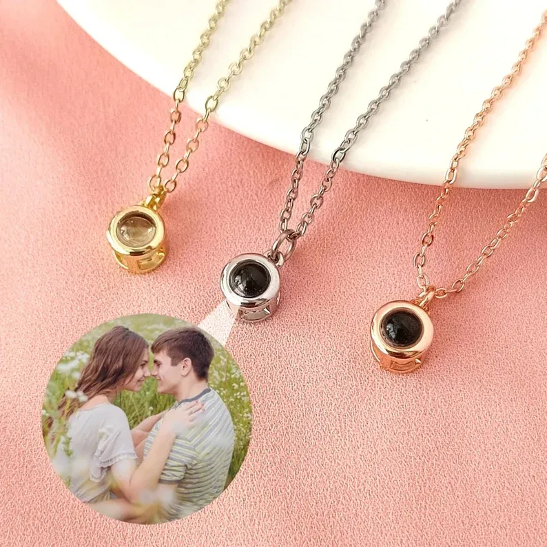 Personalised Projection Necklace Love Style Photo Necklace Gifts For Her-Jessemade AU