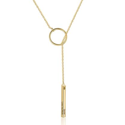Personalised Bar Neckace Engraving Texts Or Names-Jessemade AU