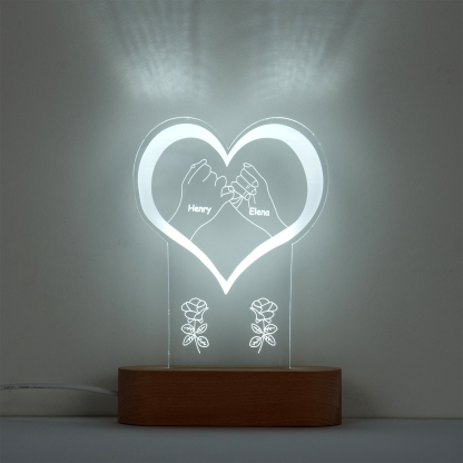 Customised heart-hands Night Light-Jessemade AU