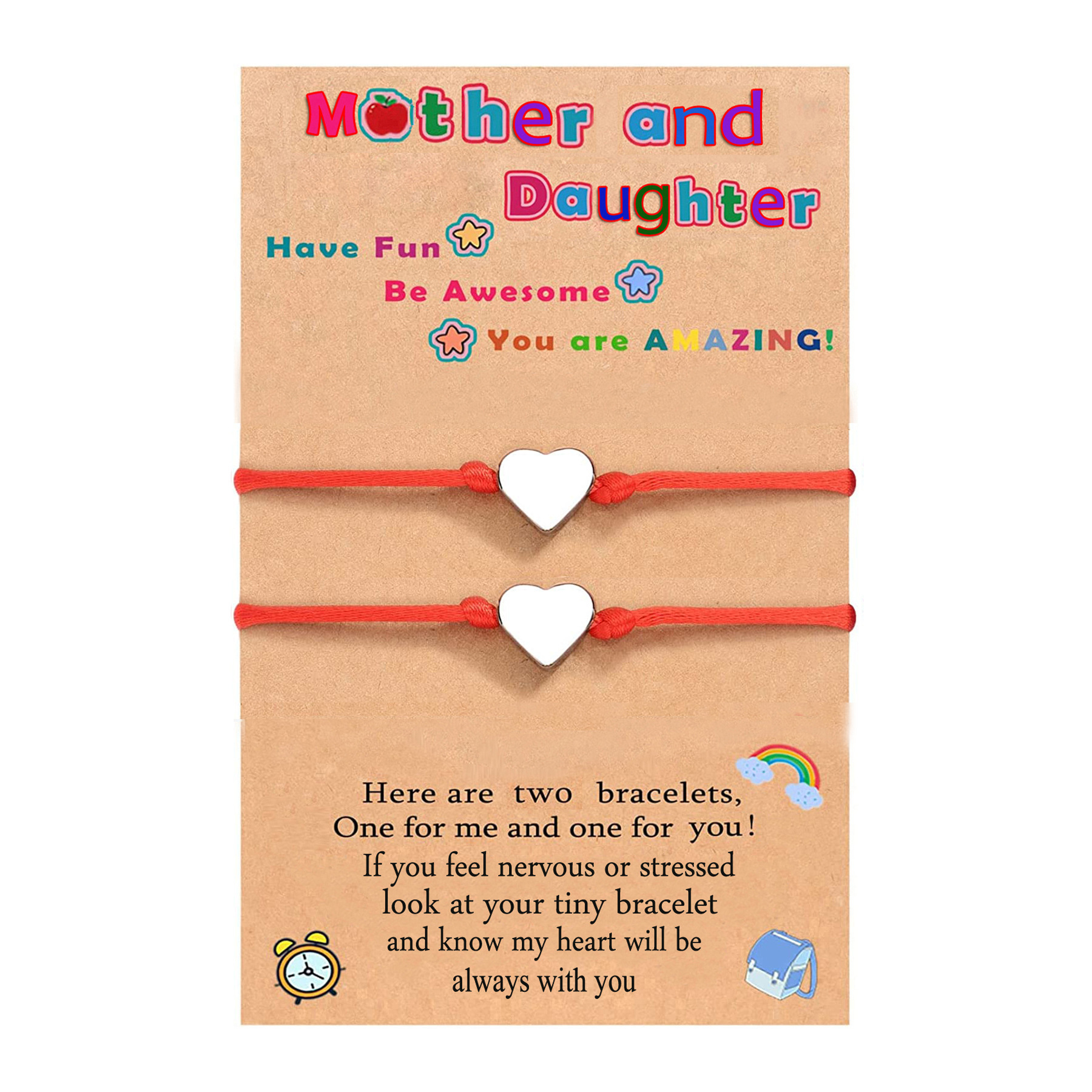 Women Bracelet Dainty Teen Heart Bracelet Back To School Adjustable Bracelet for Girls-Jessemade AU