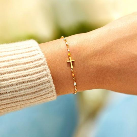 Whenever You Feel Overwhelmed, Personalised Cross Bracelet Gifts For Daughter-Jessemade AU