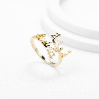 Personalised Arabic Ring Custom 2 Names Ring Gifts for Women-Jessemade AU