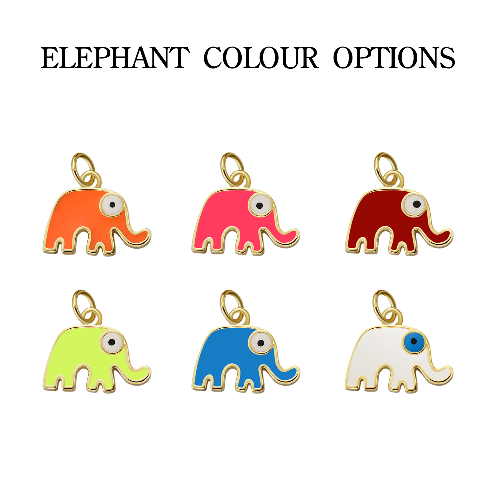 To My Daughter Personalised Elephant Necklace Custom Birthstone and Initial Kid's Necklace-Jessemade AU
