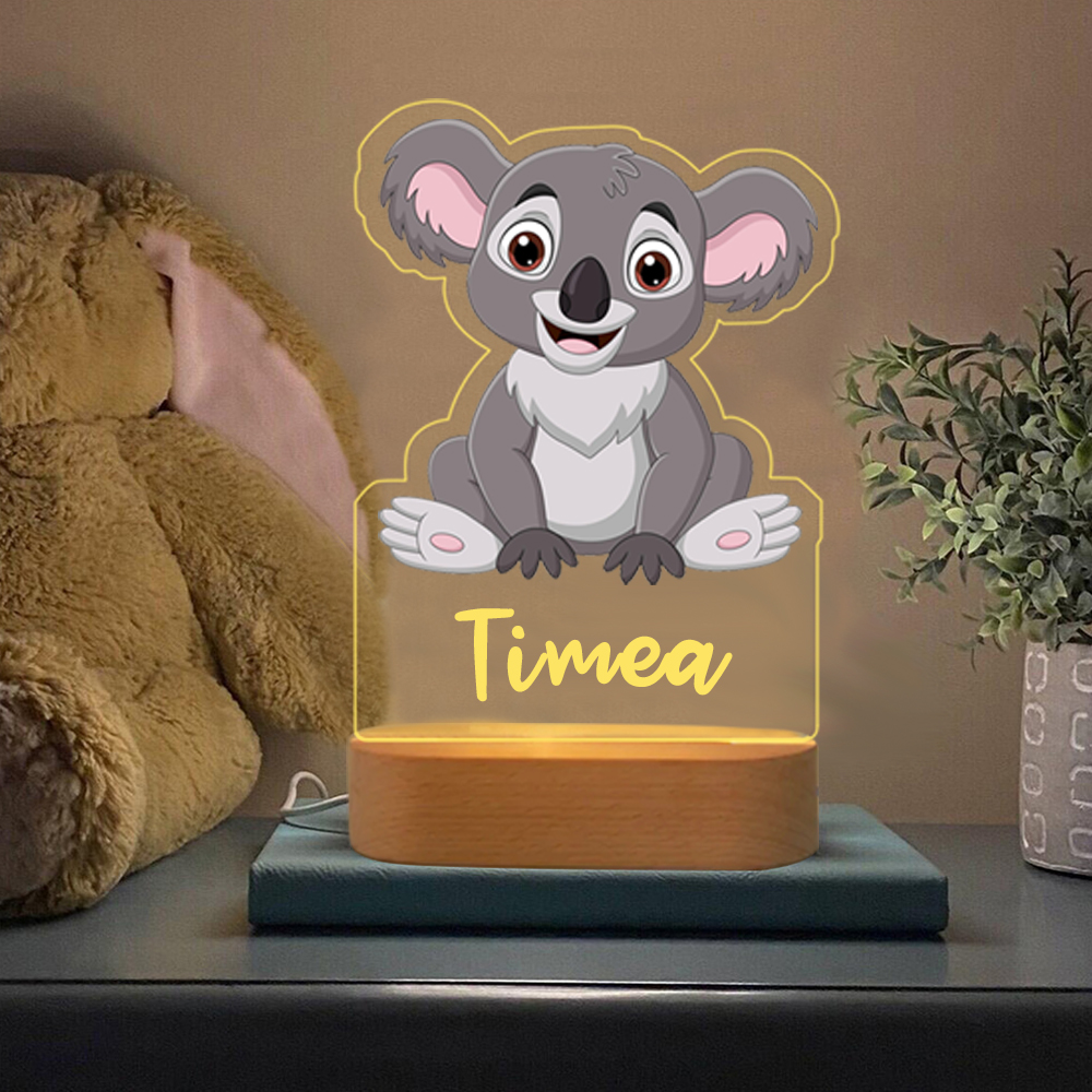Custom Name Koala Night Light LED Lamp Gifts For Kids-Jessemade AU