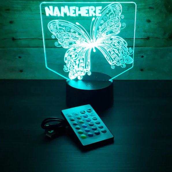 Personalised Butterfly Lamp Personalised LED Sign Custom Colourful Name Night Light Gifts For Kids-Jessemade AU