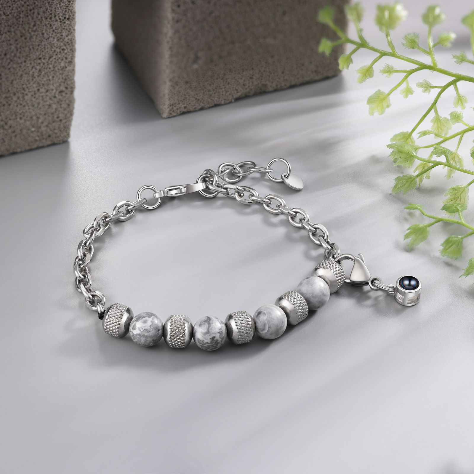 Personalised Projection Bracelet Custom Photo Bracelets Stainless Steel Adjustable Bracelet Creative Gift for Women/Girls-Jessemade AU