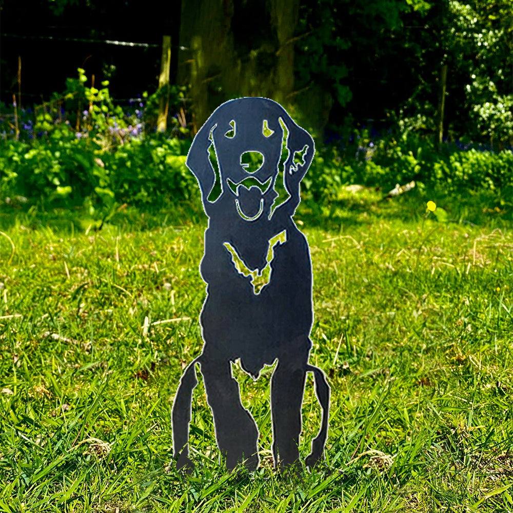 Golden Retriever Metal Dog Silhouette Garden Yard Decoration-Jessemade AU