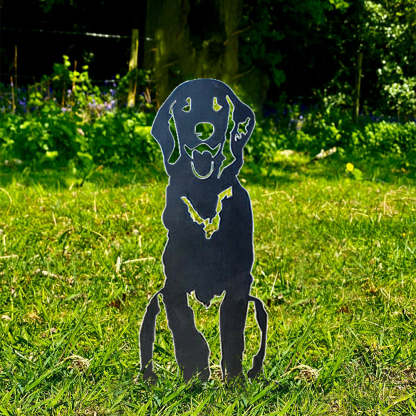 Golden Retriever Metal Dog Silhouette Garden Yard Decoration-Jessemade AU