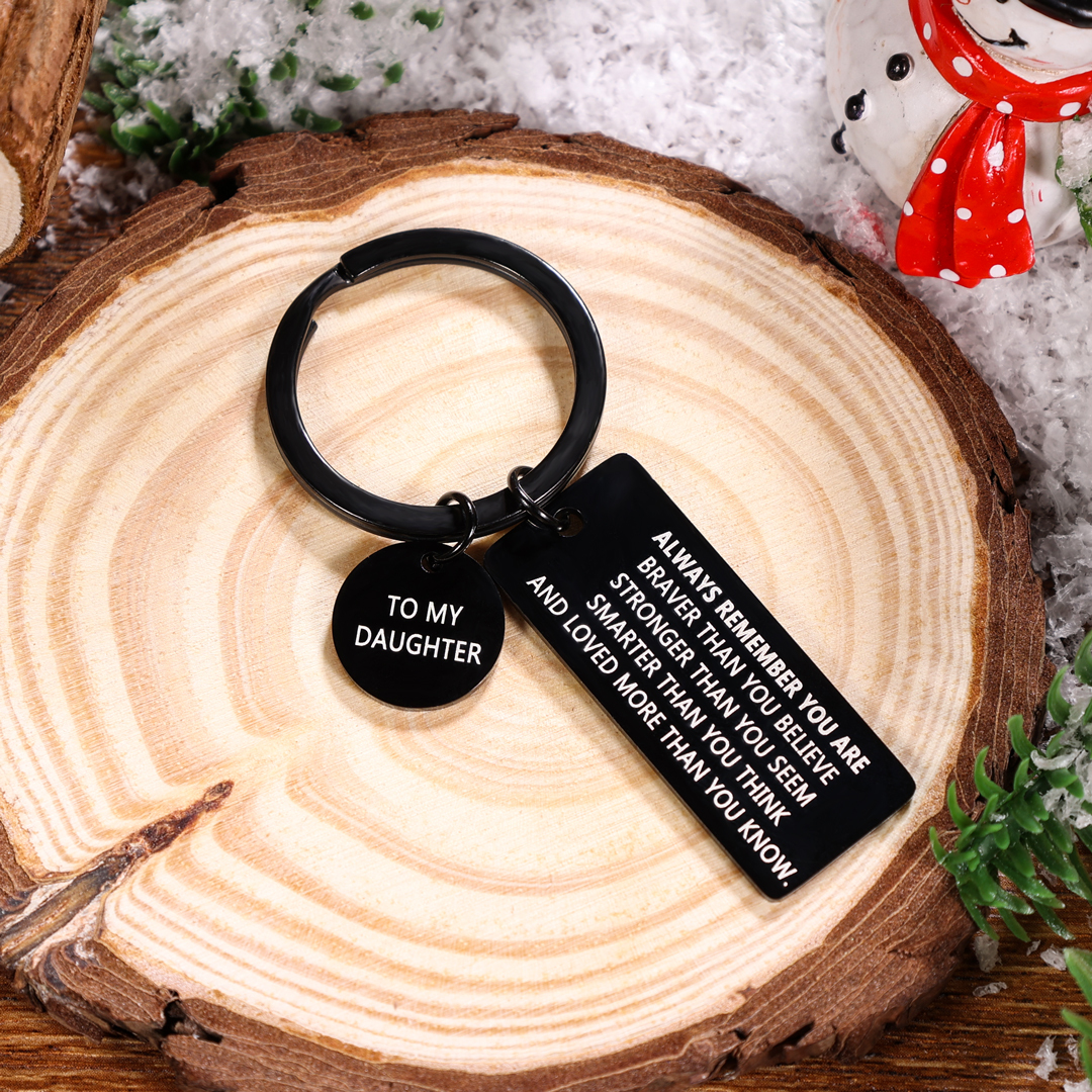 To My Son and Daughter Funny Keychain Don't Do Stupid Gift Set-Jessemade AU
