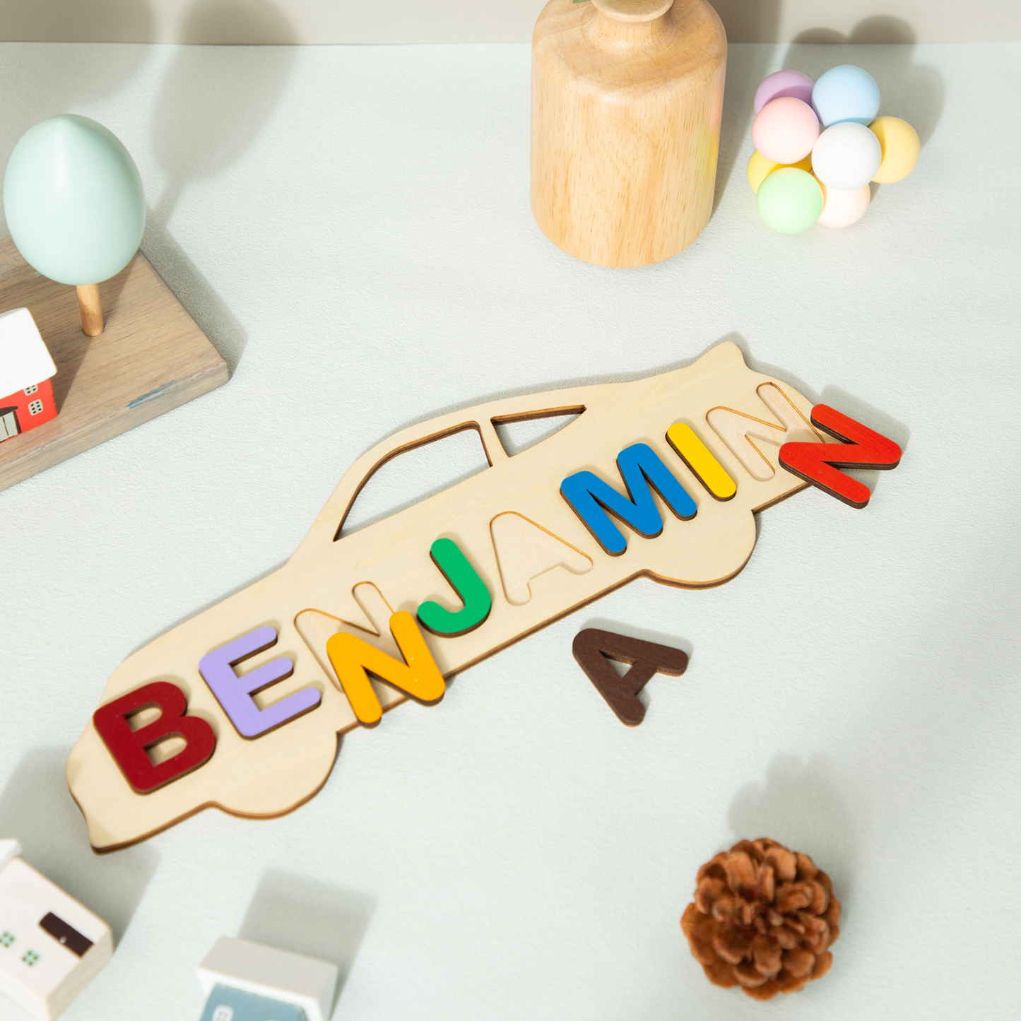 Personalised Kid's Wooden Name Alphabet Puzzle Toy for Toddlers Early Learning Child Toy-Jessemade AU