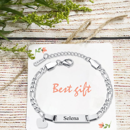 Custom Name Bracelet Personalised Love Bracelet Cuban Chain Bracelet Love Gifts-Jessemade AU