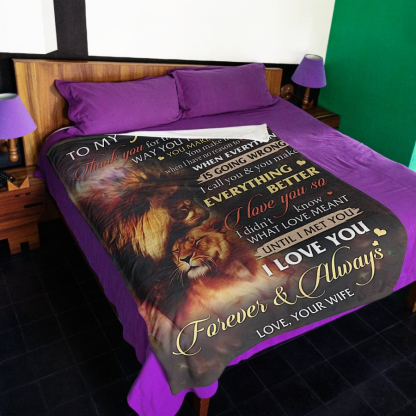 Thank You For The Beautiful Way You Touch My Life, Flannel Blanket Gifts For Husband-Jessemade AU