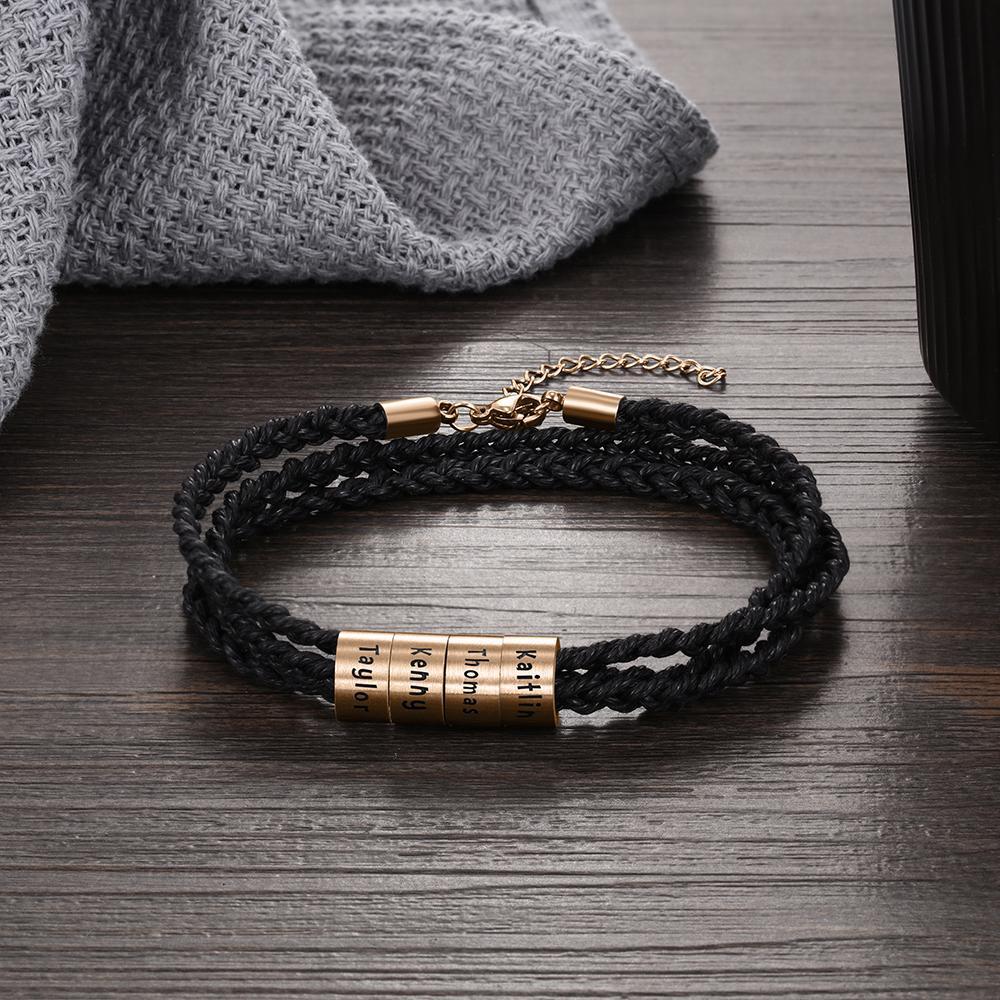 Adjustable Men's Bracelets 4 Beads Gift for Dad-Jessemade AU