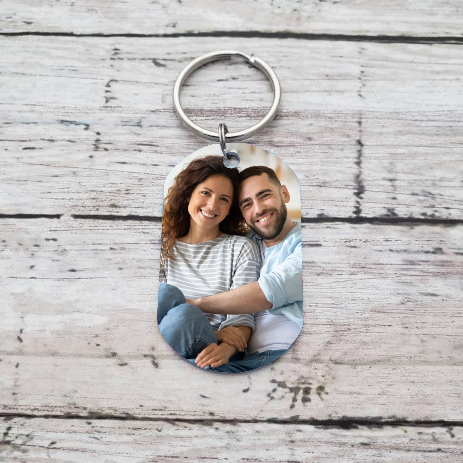 Congrats On Being My Husband - Personalised Couple Keychain Custom Name & Photo Keyring-Jessemade AU