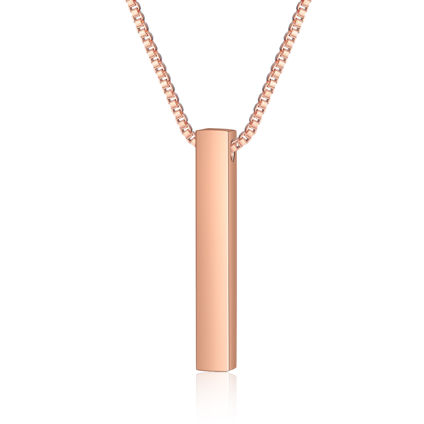 Vertical Bar Necklace Personalised 1 Name 3D Bar Necklace-Jessemade AU