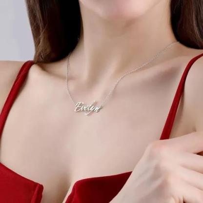 Personalised Necklace Custom 1 Name Necklace Gift For Women-Jessemade AU