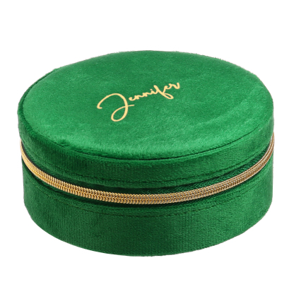 Personalised Name Jewelry Storage Box Custom Travel Jewelry Box Circle Box Gifts for Ladies Girls-Jessemade AU