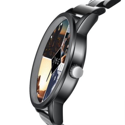Personalised Photo Watch Custom 4 Photos Mechanical Watch Date Keepsake Gifts for Him-Jessemade AU