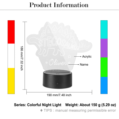 Customised Colourful Night Light-Jessemade AU