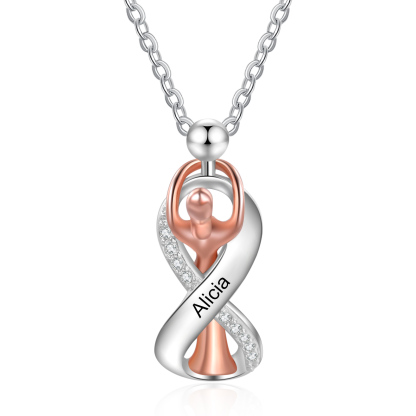 Personalised Infinity Necklace Couple Hug Necklace for Her-Jessemade AU