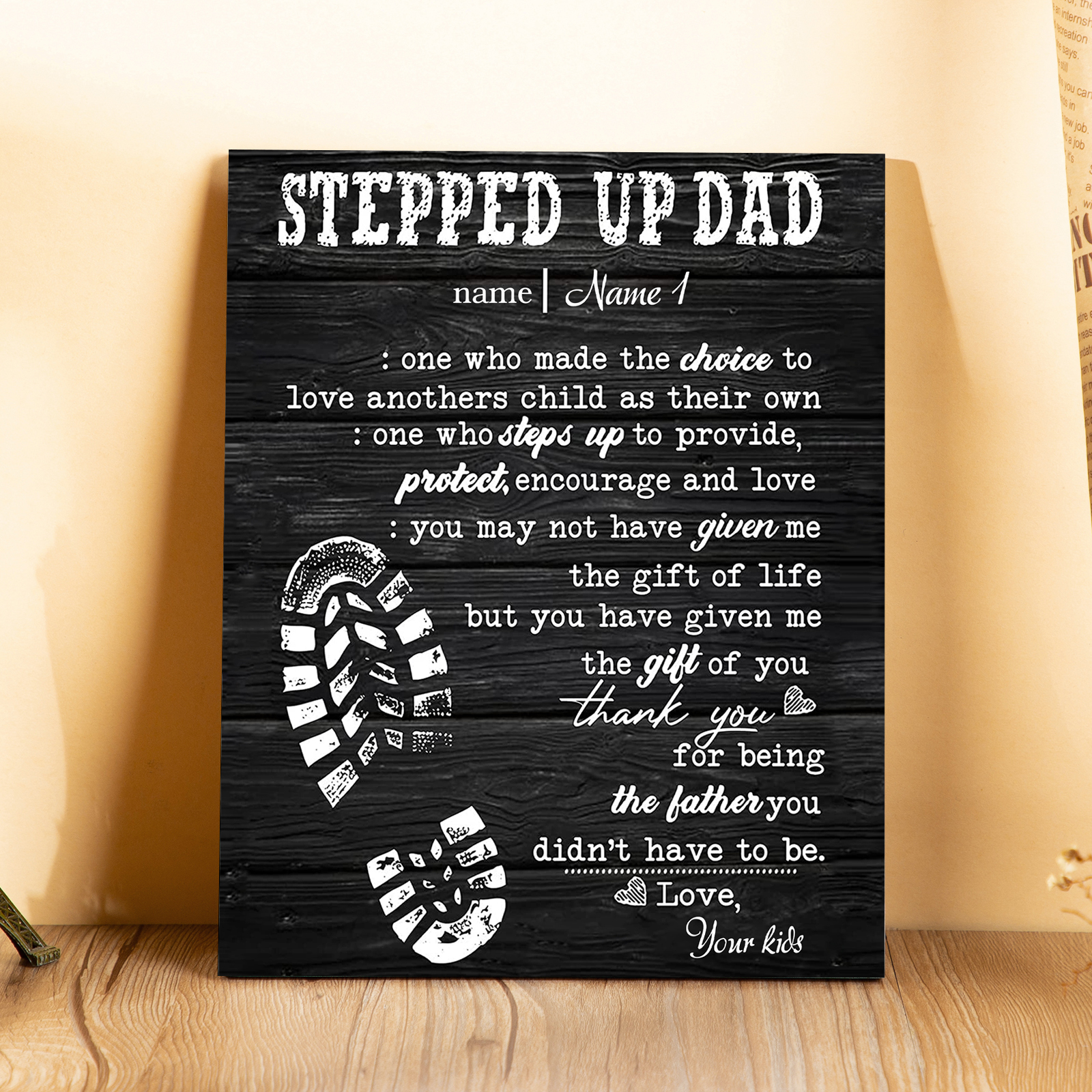 Father's Day Gifts To Dad Photo Frame Wood Signs Keepsake-Jessemade AU