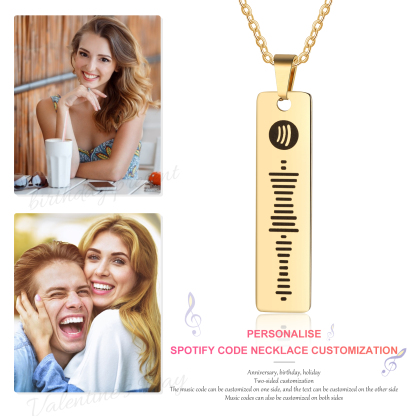 Customised Spotify code Women's Necklace For Lover-Jessemade AU
