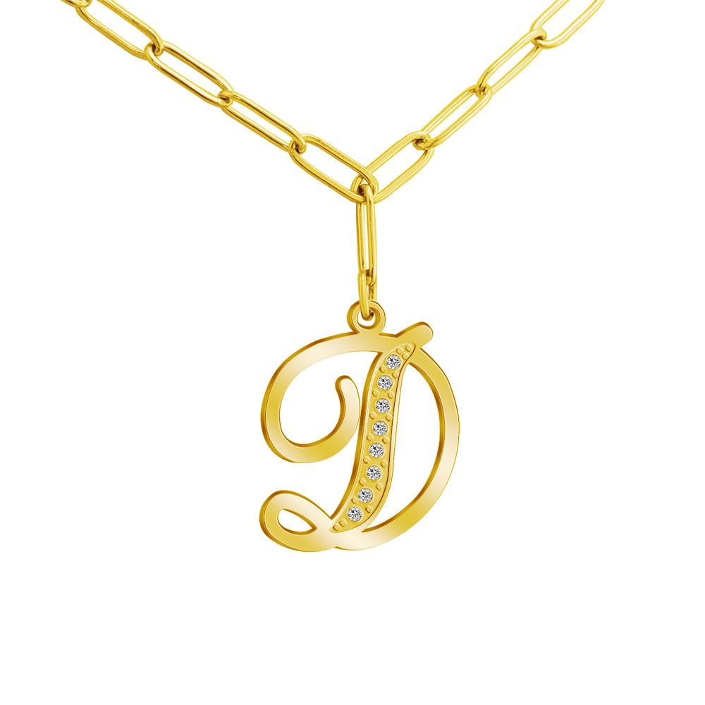 Personalised 1 Letter Women's Necklace Alphabet Necklace-Jessemade AU