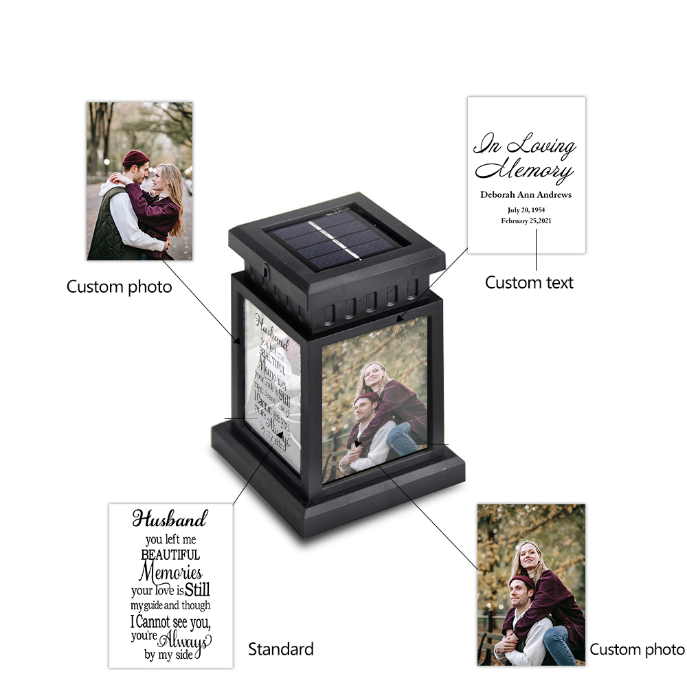 Personalised Photo Lantern Lamp Loss of Husband Memorial Sympathy gift-Jessemade AU