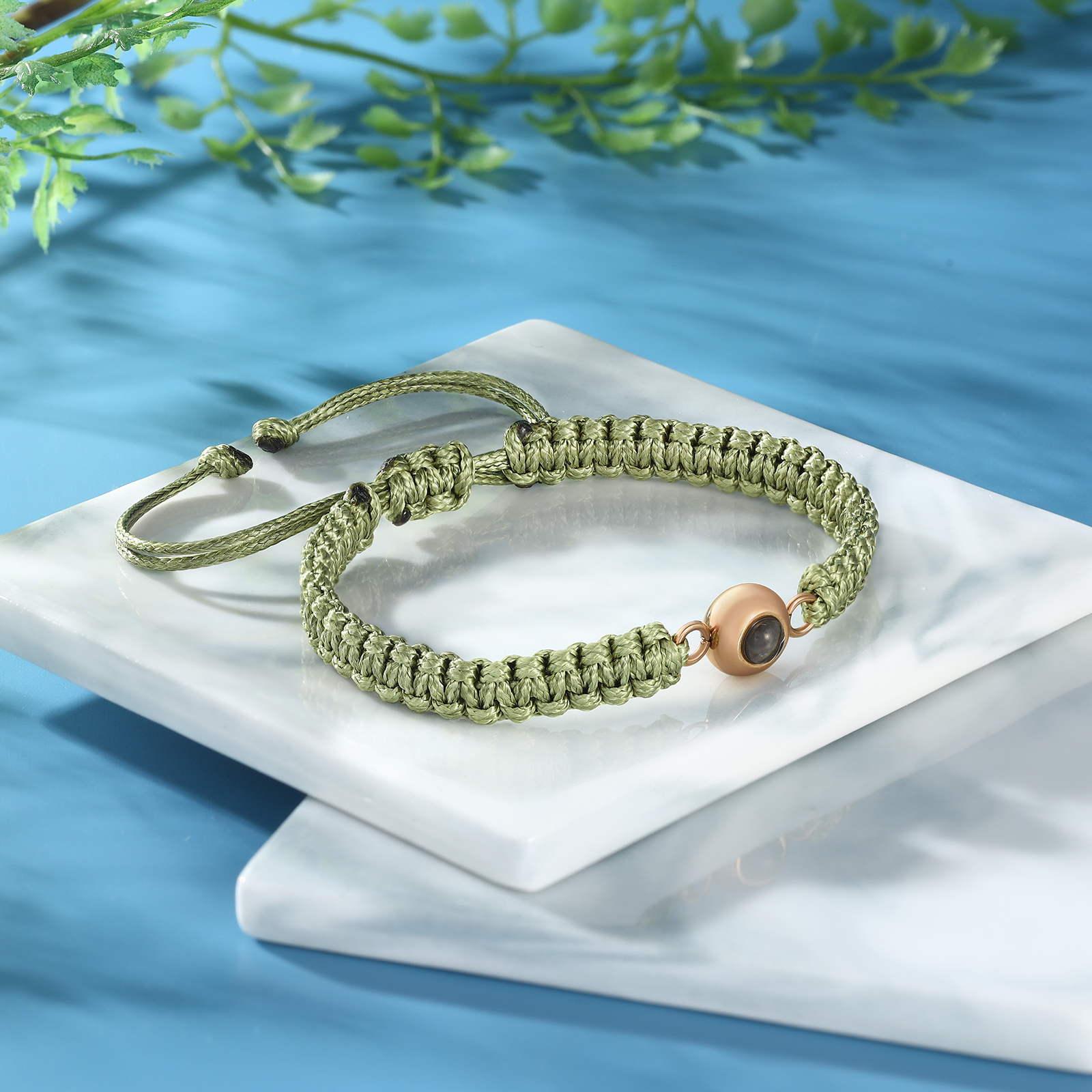 Personalised Projection Weave Bracelet Custom Black & White Photo Bracelet Adjustable Bracelet Personalised Gift for Couples-Jessemade AU