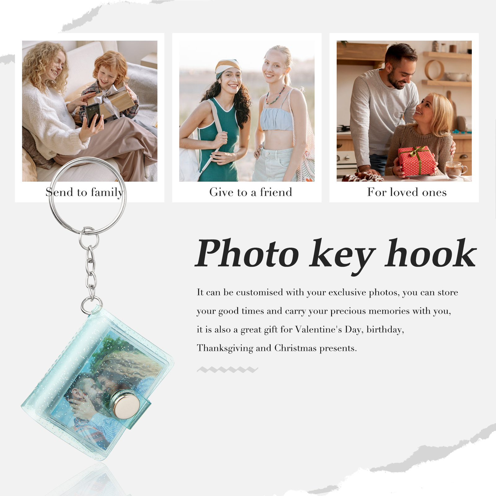 Personalised Mini Photo Album Keychain Custom 16 Photos Keychain Scrapbook  Romantic Gifts-Jessemade AU