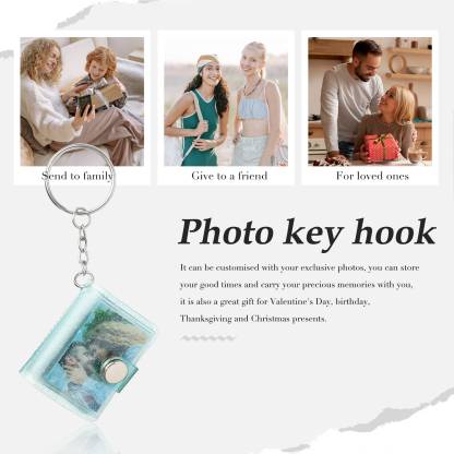 Personalised Mini Photo Album Keychain Custom 16 Photos Keychain Scrapbook  Romantic Gifts-Jessemade AU