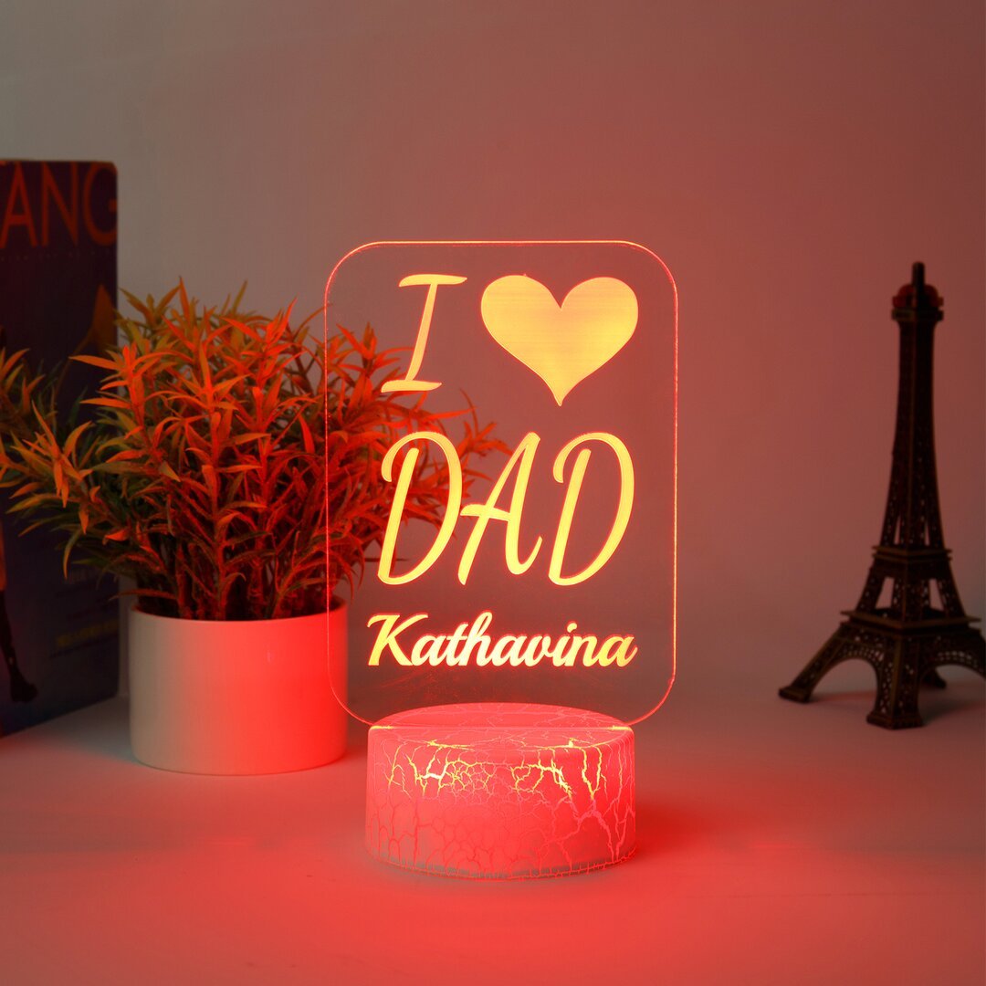 Custom name 7 colour Discoloured Night Light Engraved 1 Names Home Decoration Family Gifts-Jessemade AU