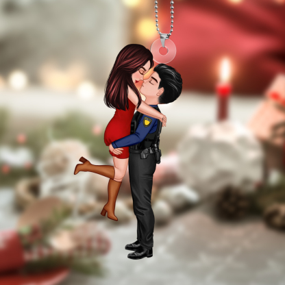 Personalised Couple Hugging Ornament Acrylic Hanging Ornaments Valentine's Day Gifts for Him/Her-Jessemade AU