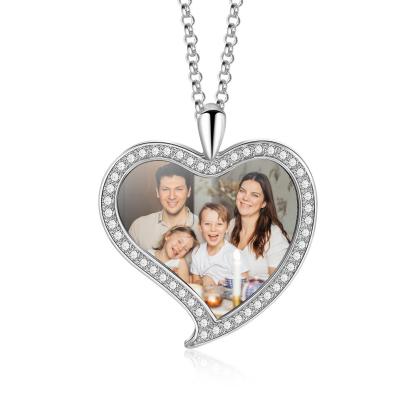 Personalised Heart Necklace Custom Photo Necklace Gifts For Her-Jessemade AU